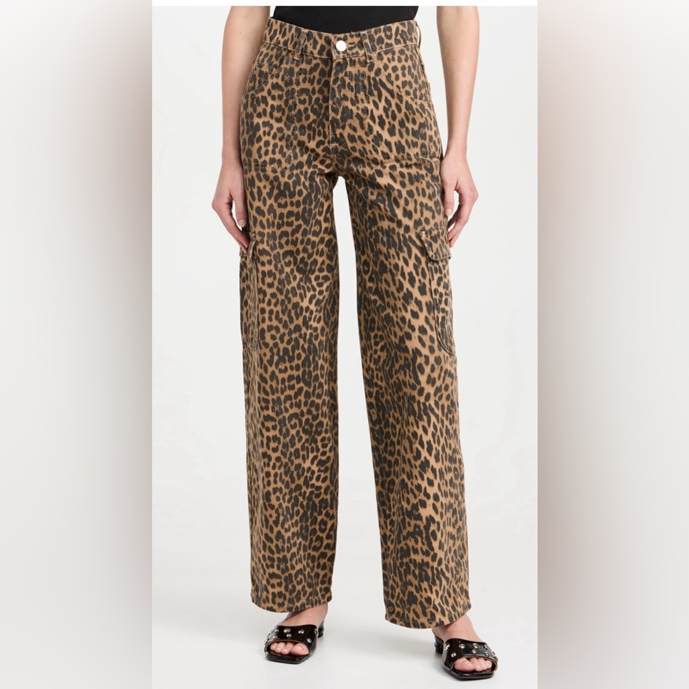 Damson Madder Leopard Cargo Jeans